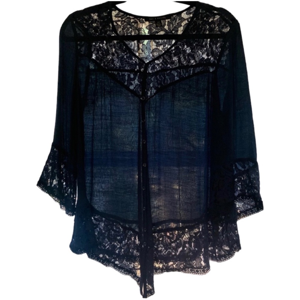 Zac & Rachel Peasant Blouse Oversized S